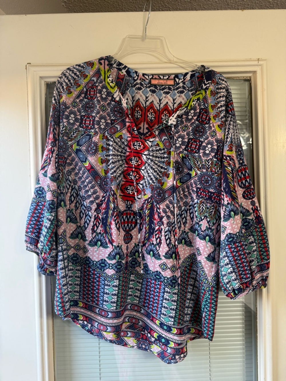 Boho Floral Print Women’s Top - Multicolor